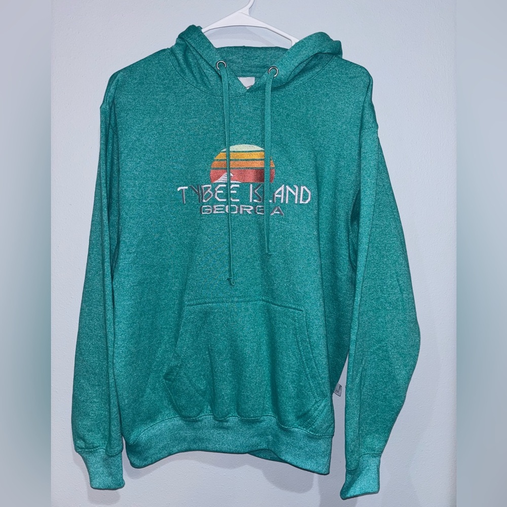 Trendy Teal Graphic Hoodie